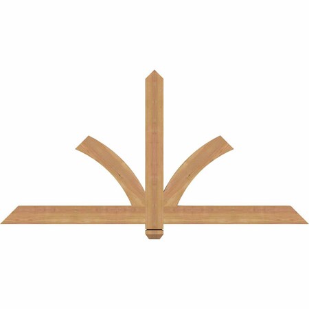 Ekena Millwork Redmond Smooth Timber Gable Bracket, Western Red Cedar, 60"W x 30"H x 1 1/2"D x 3 1/2"F, 12/12 Pitch GBW060X30X0204RED00SWR
